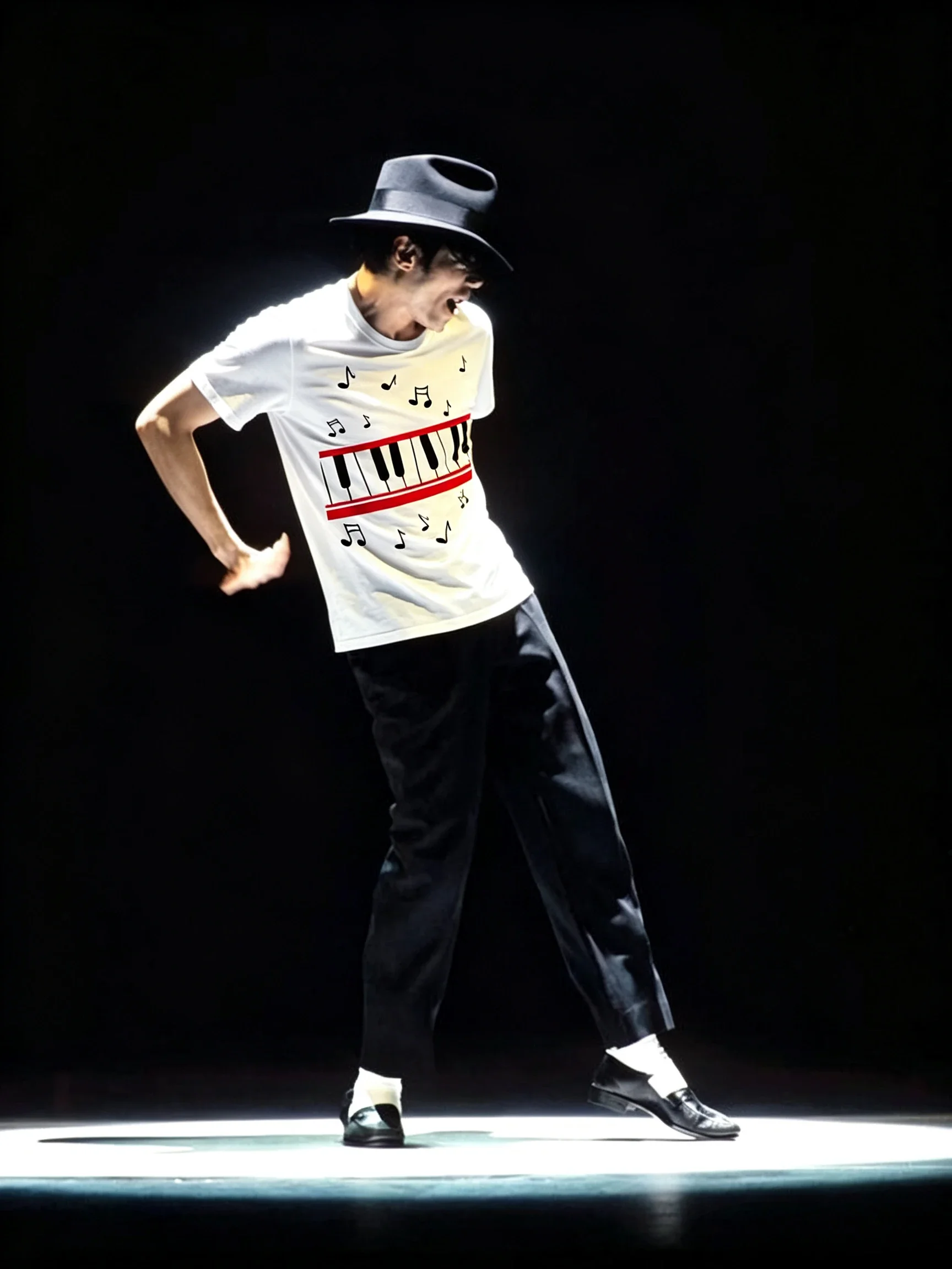 2026 Fashion Classic New Michael Jackson 'Billie Jean' Piano T-Shirt Unisex Casual Short Sleeve Fan Gift