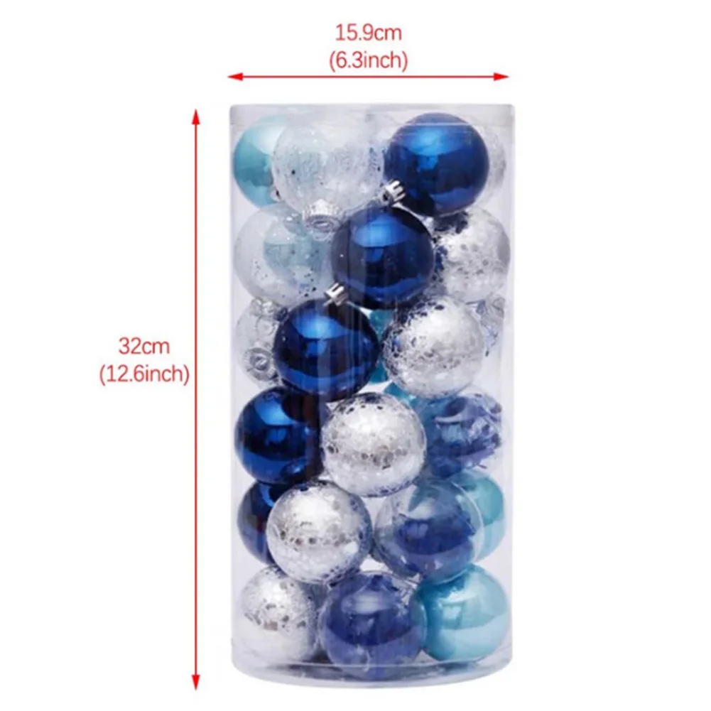 30pcs Christmas Balls New Year Party Decoration Hanging Ball Christmas Ball Christmas Hanging Ornament Home Decor Gifts Navidad