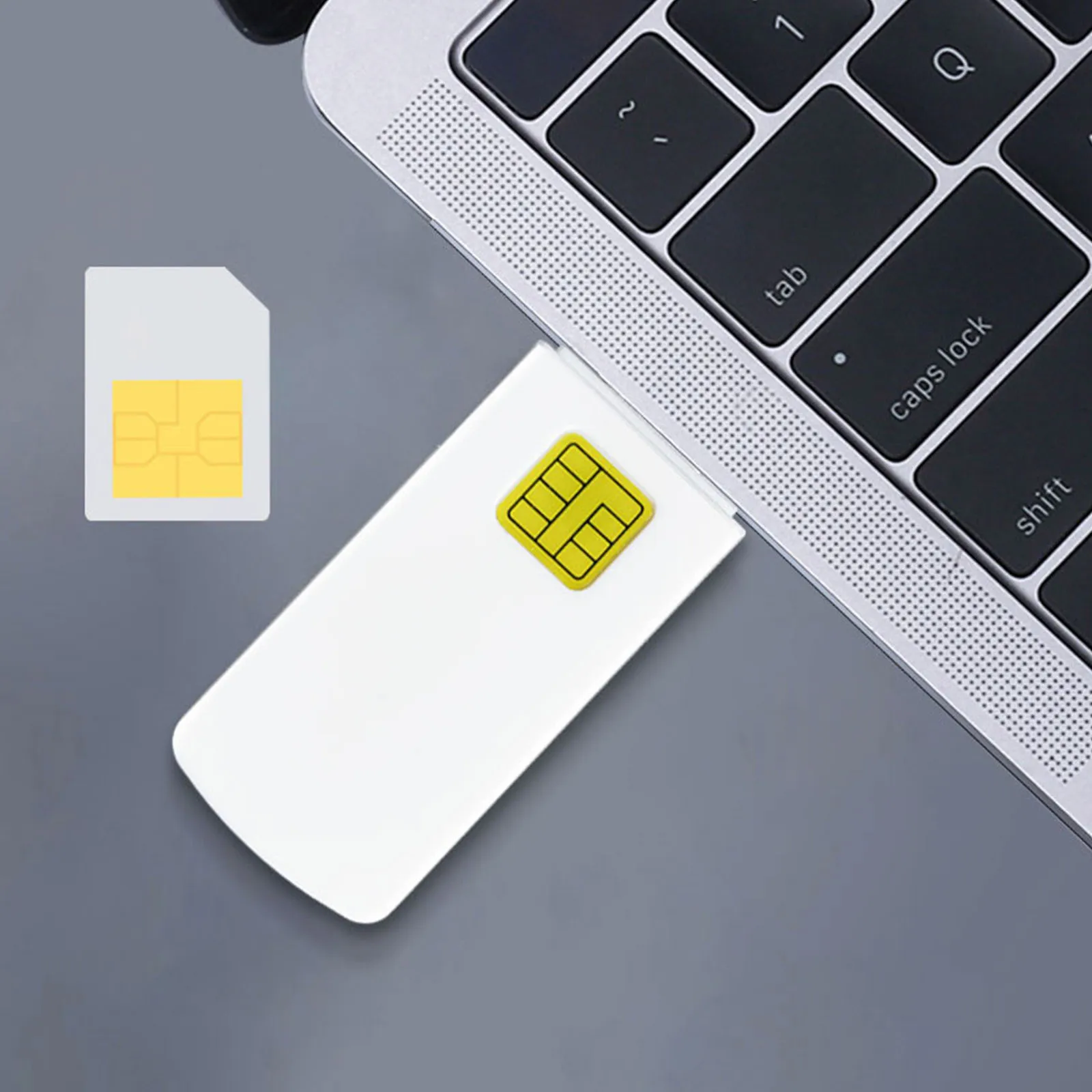 USB SIM Card Reader Plug and Play High-Speed ESIM Card Adapter Lightweight for Android Windows for MAC OS MacBook Computer PC