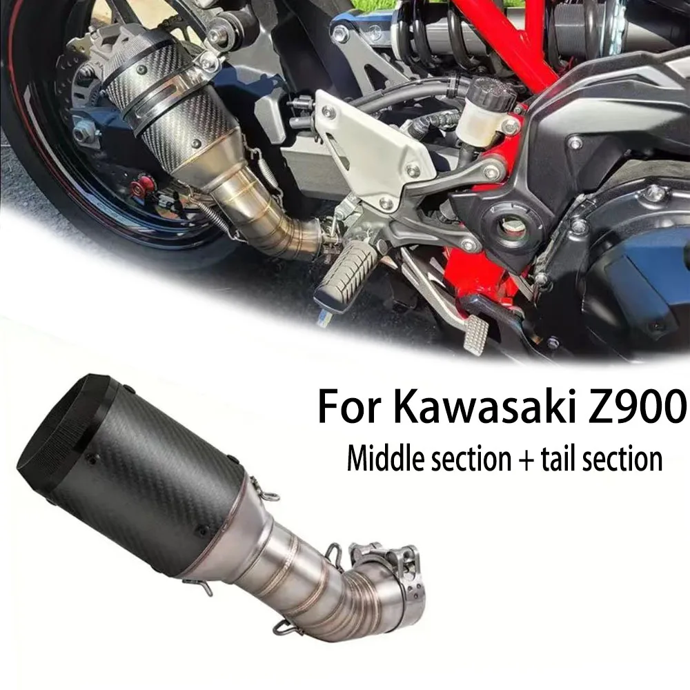 

Motorcycle GP exhaust system for Austin Racing for Kawasaki Z900 2017-2024 mid-section and rear-section connected to muffler