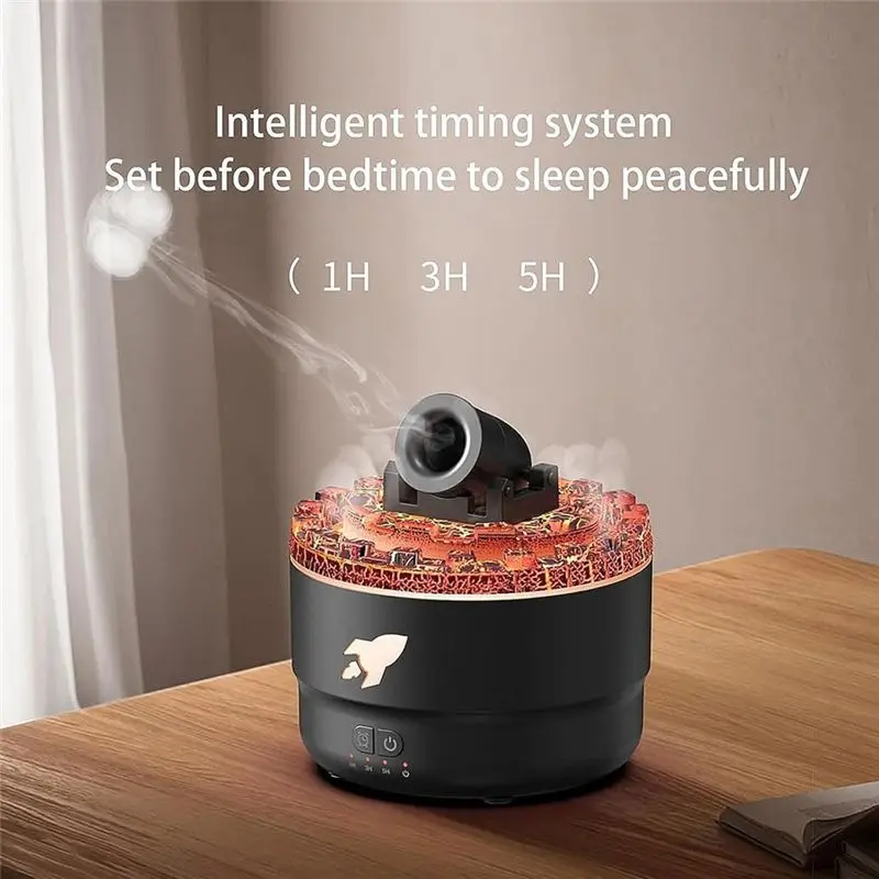 

A50F-2PCS Mini Cannon Humidifier Aroma Diffuser With 2 Modes 7 Colors LED Timesr And Adjustable Settings Turret Humidifier B