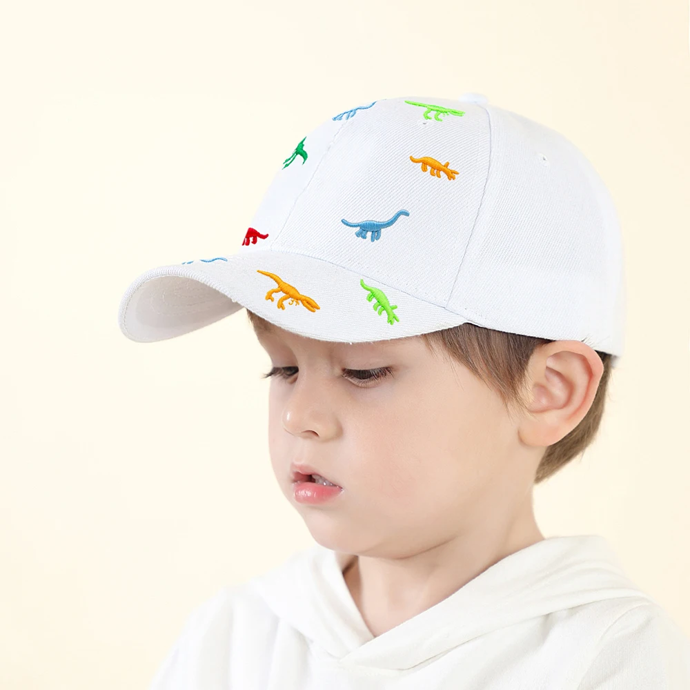 Kids Baseball Cap Dinosaur Embroidery Children Girls Boys Sun Hat Spring Summer Outdoor Adjustable Visor Baby Caps