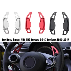 2Pcs Car Steering Wheel DSG Shift Paddles extension shifters Stickers For Benz Smart 451 453 Fortwo 09-17 Forfour 2015-2017