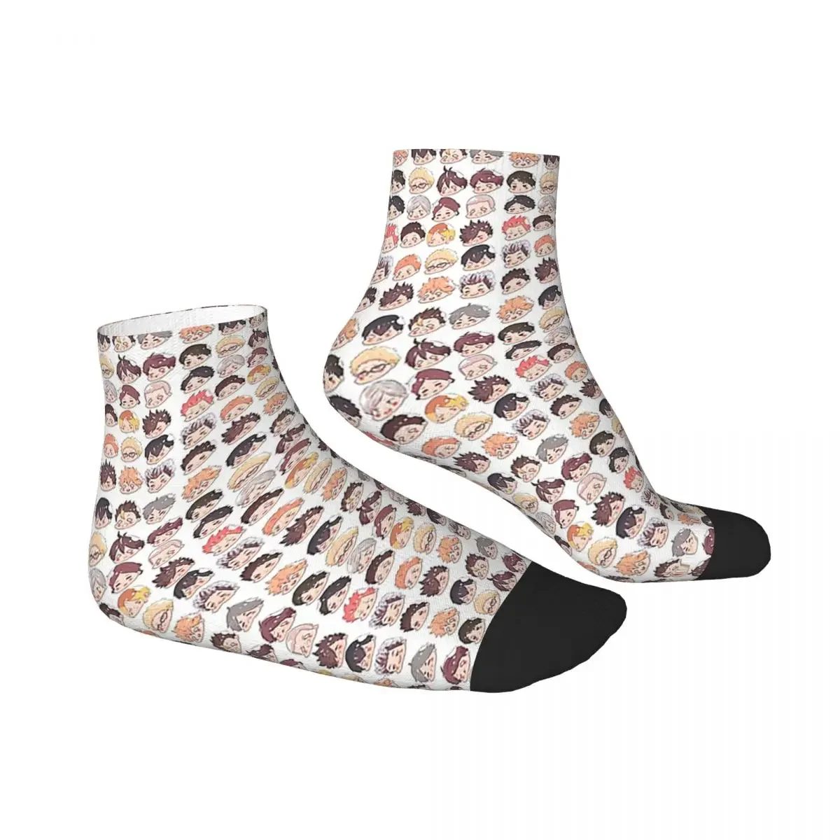 Haikyuu-Chaussettes à tête Chibi Harajuku, bas toutes saisons, accessoires pour cadeaux unisexes, haute qualité