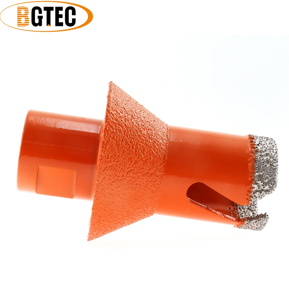 Bgtec 1pc dia20/25/35mm diamante chanfro brocas moagem perfuração coroa buraco viu telha cerâmica mármore mutifunction núcleo bits