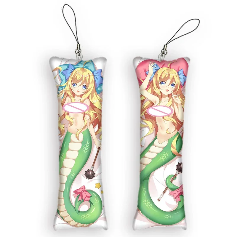 

Dakimakura Mini Keychain Cute Anime Jashin-chan DropkickKey Chain Bag Small Pillow Pendant Gift Jashin-chan Ornaments