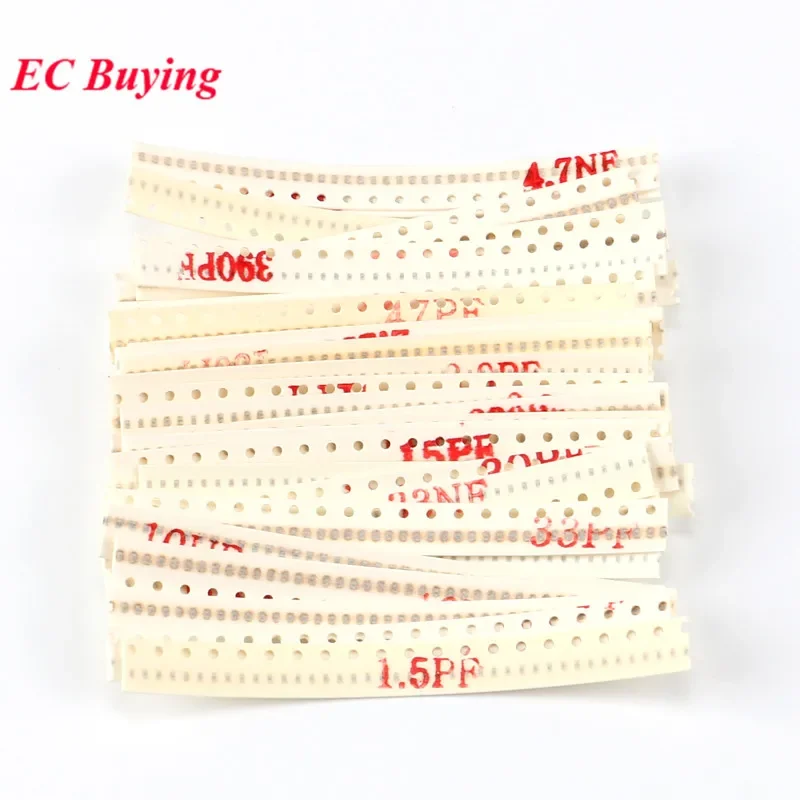 1200 pçs/lote 1PF-10UF 0402 SMD Capacitor kit 30 valores * 40pcs Pacote de Componentes Eletrônicos Capacitor Kit Sortido Amostras DIY