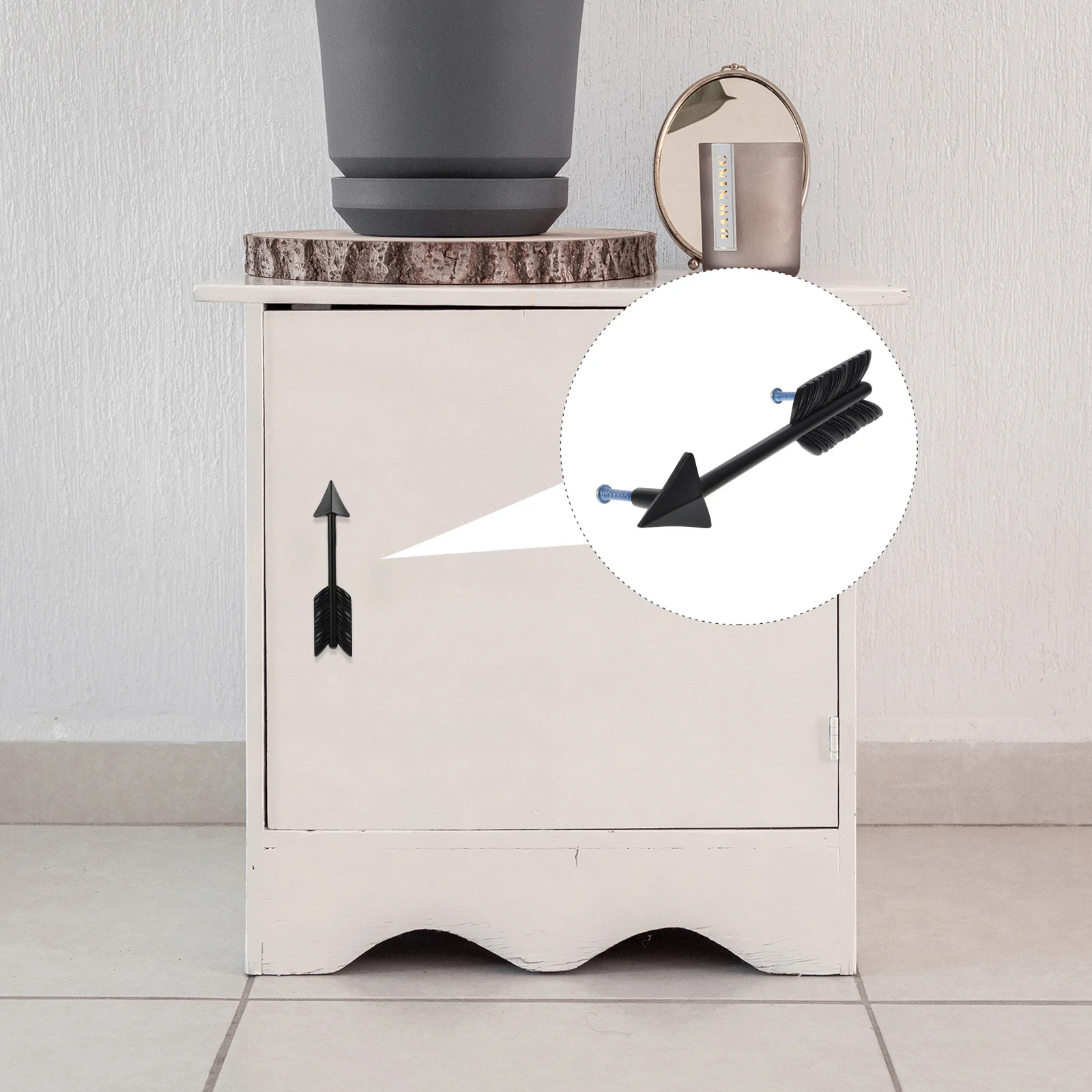 

4Pcs Arrow Pull Cabinet Handles Durable Zinc Alloy Easy Open Wardrobe Drawer Cupboards Closet Kitchen Furniture