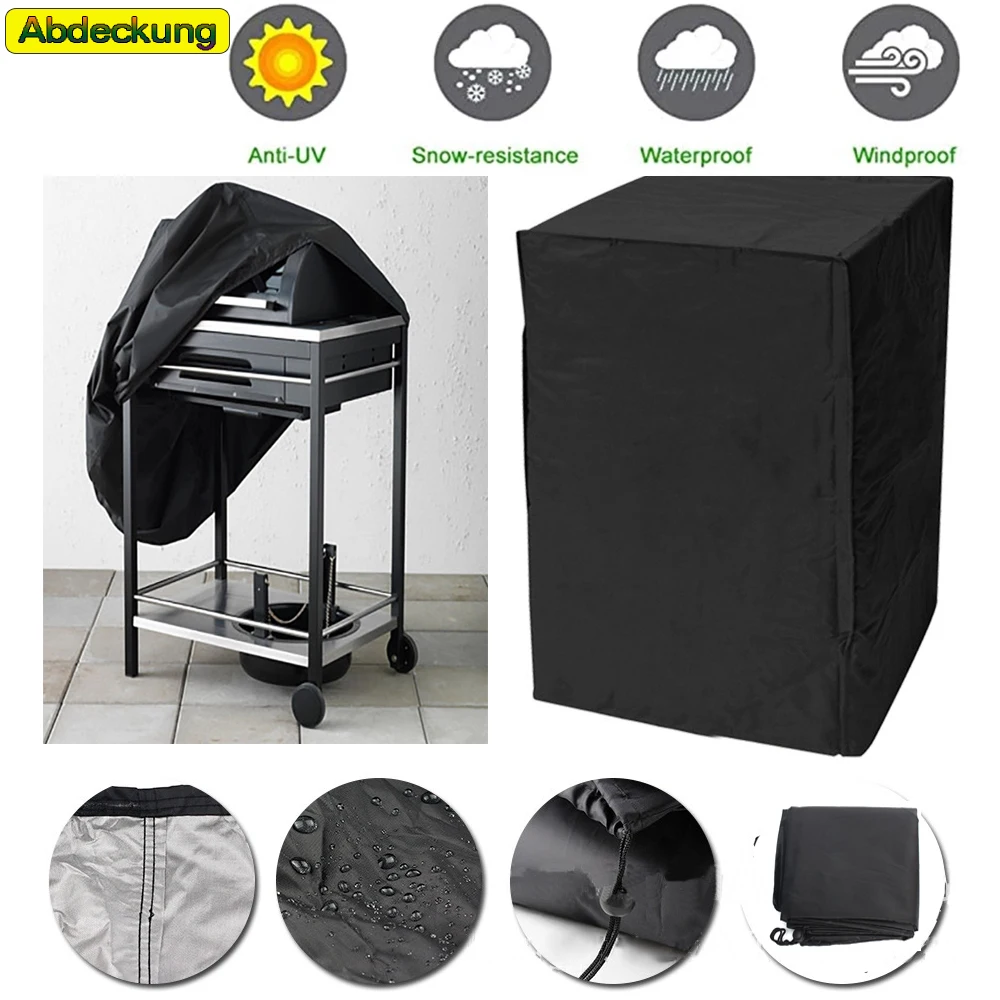 Garden Furniture Covers Dustproof Restaurant Square Shelf Waterproof Cover BBQ Grill Cover 210D Oxford Cloth Black