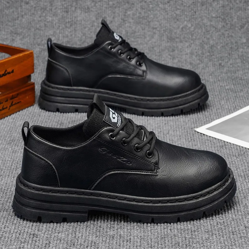 Men's Designer Business Casual Leather Shoes Large Size 39-48 Trendy All-Match Flats Shoes British Retro Style Zapatos De Hombre