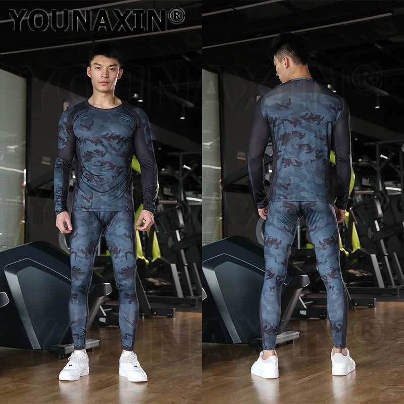 Men's Large Size Running Pants Tight Yoga T-shirt Sportswear Fitness Training Sport Clothing Gym Trouser S M L XL 2XL 3XL 4XL