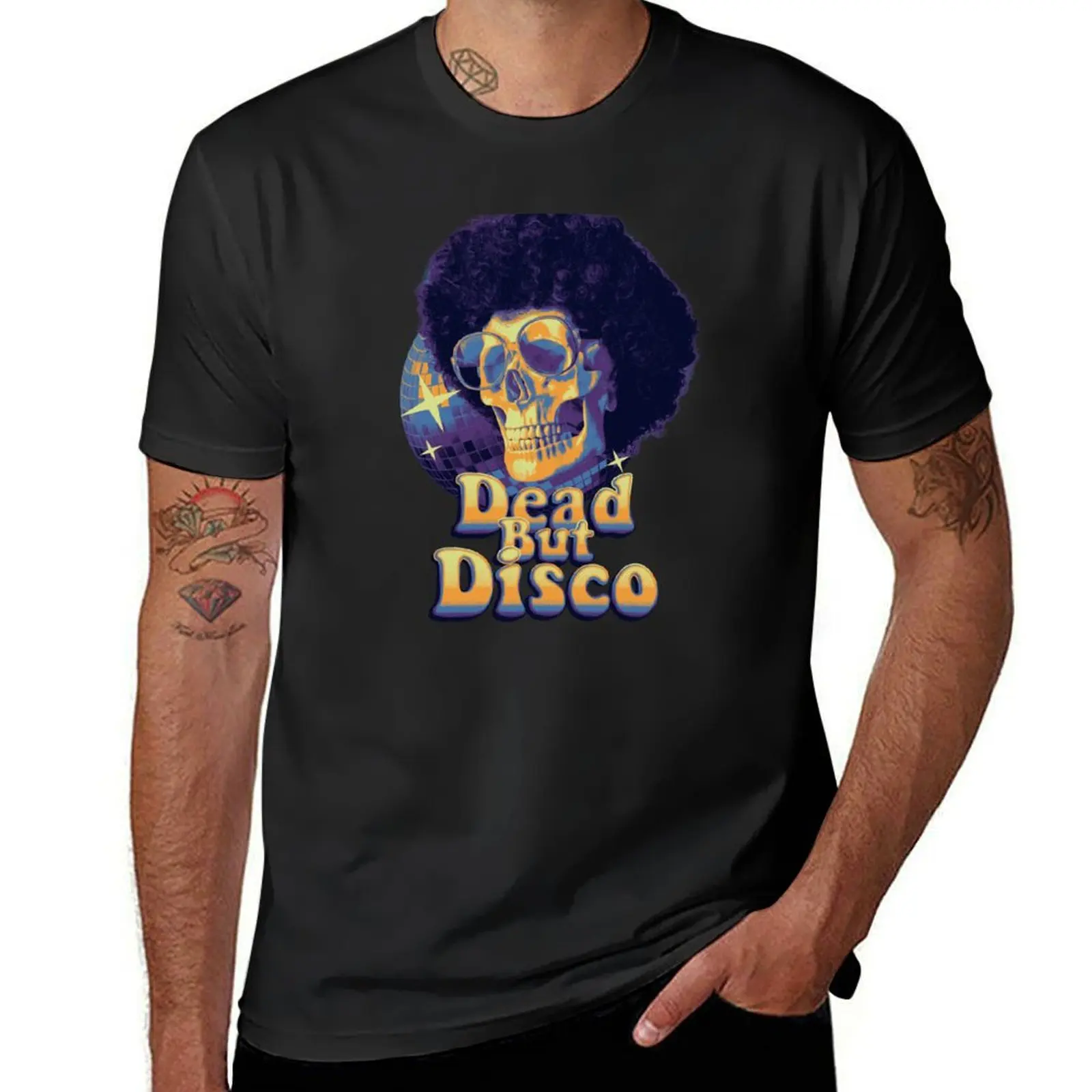 

Dead but Disco Funny Sarcastic Retro 70s T-Shirt plus size tops sports fans animal prinfor boys blanks t shirts men
