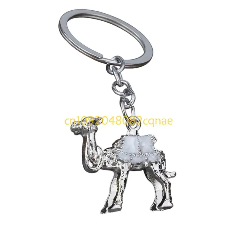Sturdy Metal Camels Keychain with Detailed Art for Travel Gear Accessories