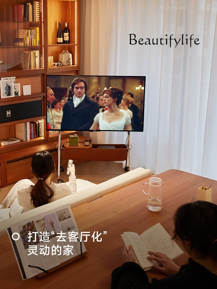 R Living Room Home Yo-yo TV Mobile Bracket Retro Floor Removable TV Shelf Edge Few