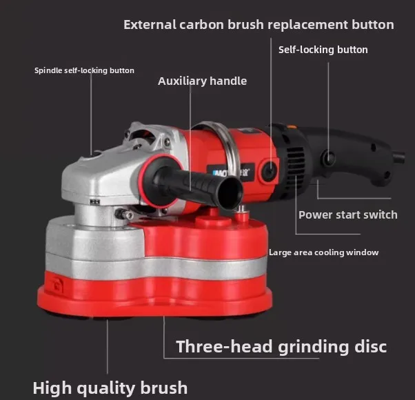 Electric Water Mill Polishing Machine Household Portable Epoxy Floor Grinder Multifunctional Handheld Concrete Polisher