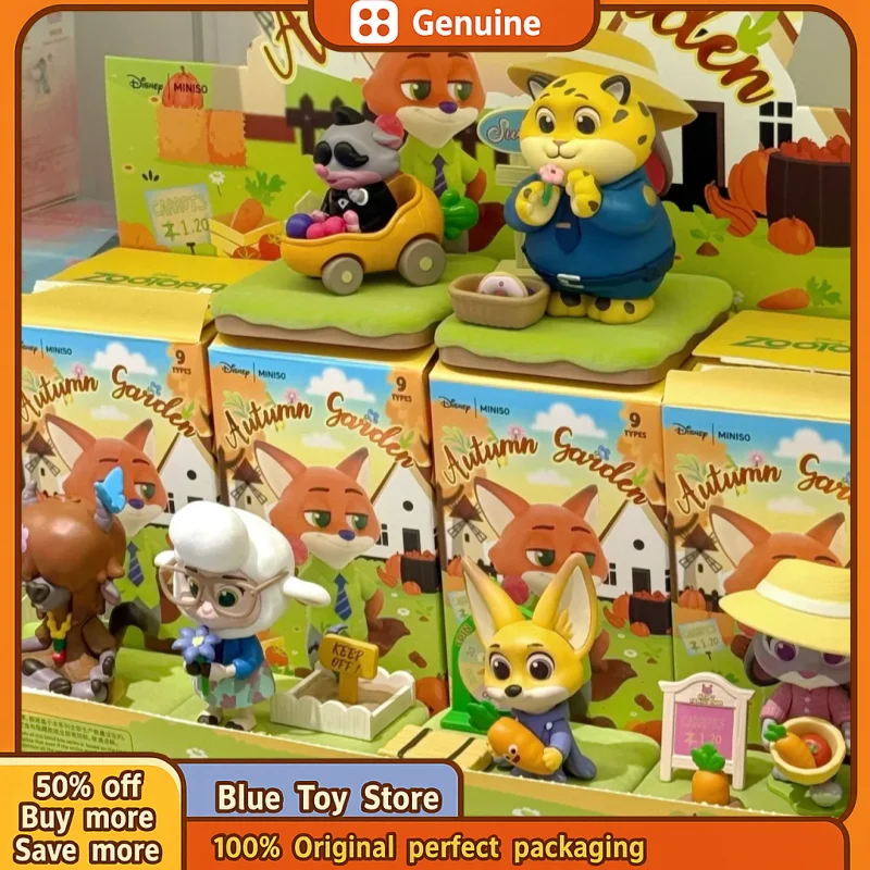 

Подлинная Miniso Disney Zootopia Autumn Garden Series слепая коробка игрушки Kawaii аниме фигурка Caixa Caja Mystery Box куклы для девочек