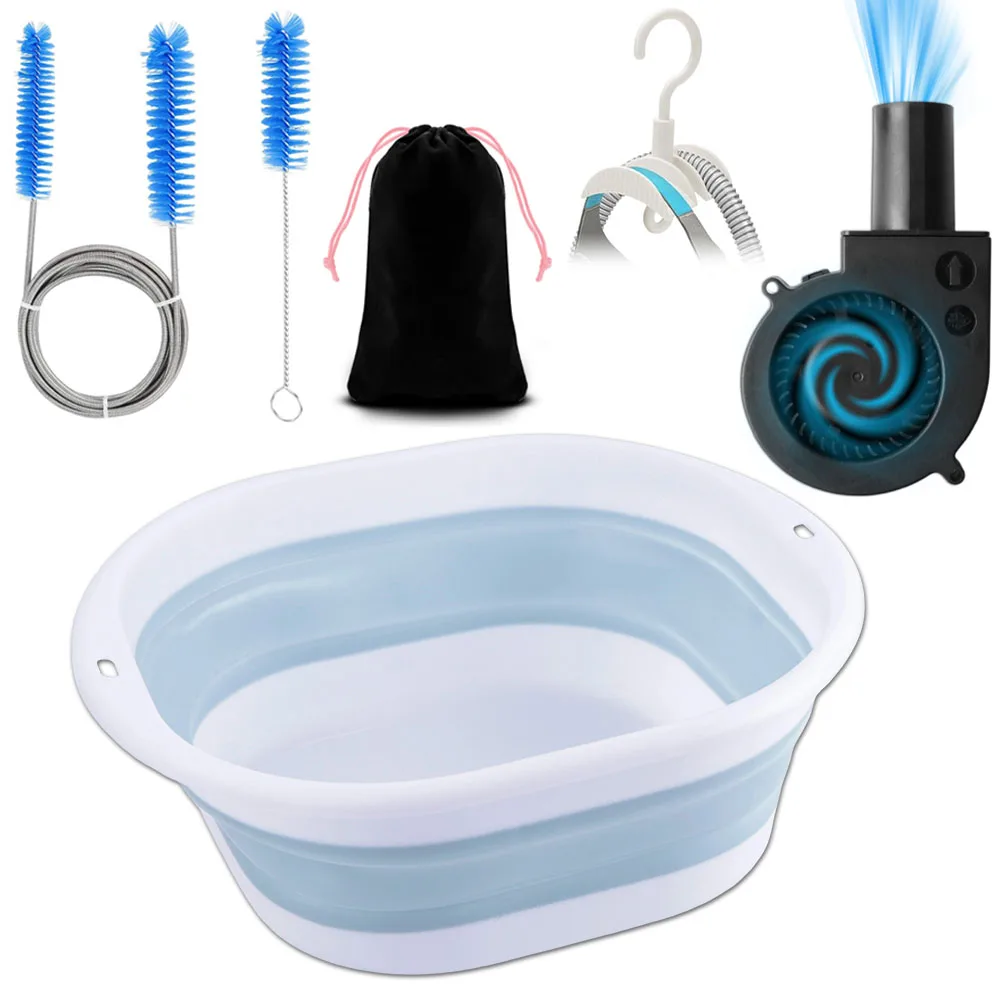 

CPAP Cleaning Kit for Hose & Mask, with Hose Dryer, Collapsible Wash Basin & Hose Hanger, 7ft Cleaning Brush , with Storage Bag