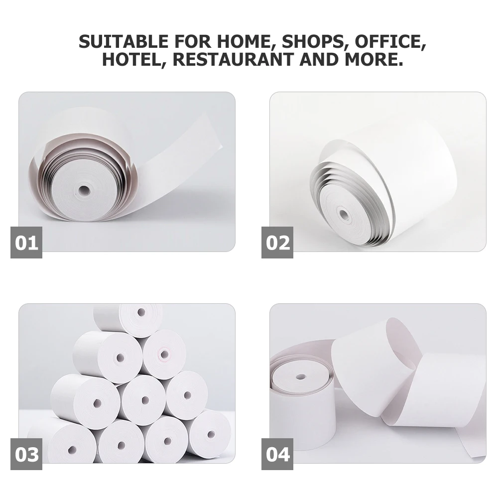 

20 Rolls Thermal Paper Credit Card Machine Papers Printer Business Stickers Receipt for Register Pos