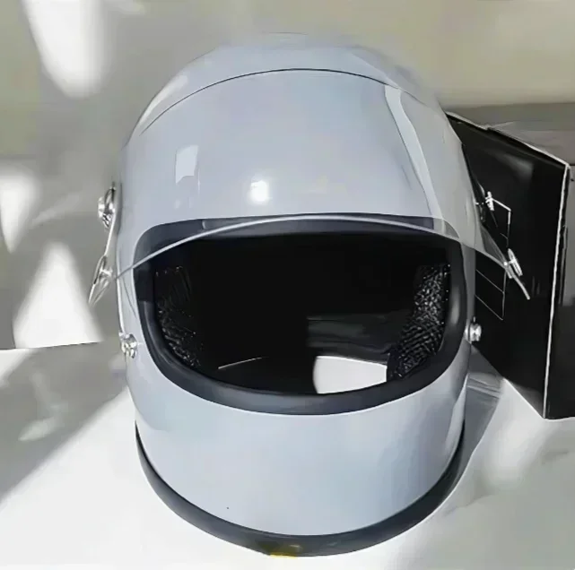 Mekkcens Retro Japanese Motorcycle Full Face Helmet Motocross 