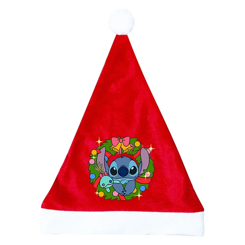 Stitch Disney Cappello di Natale Simpatico cartone animato Angelo Stitch Festival Cap Bambini Decorazione per adulti Forniture per feste Beanie