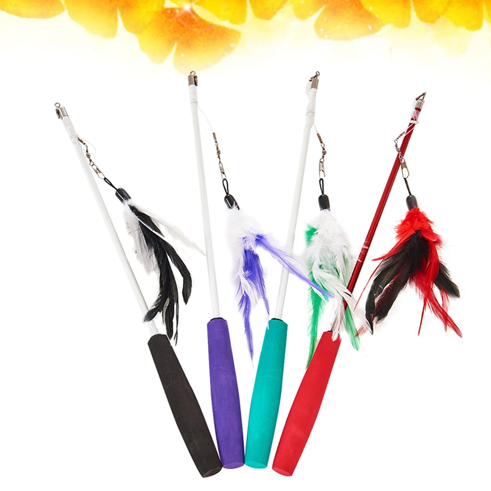 

Cat Toy Durable Premium Material Interactive Teaser Long Term Use Pet Supplies Healthy Fun Cat Teasing Stick