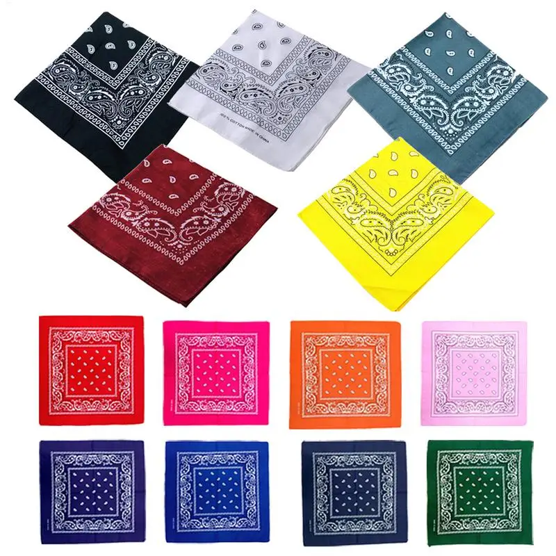 Bohemian Print Bandana Paisley Pattern Headbands Hiphop kerchief Outdoor Unisex Headband Wrist Wraps Face Mask Handkerchief