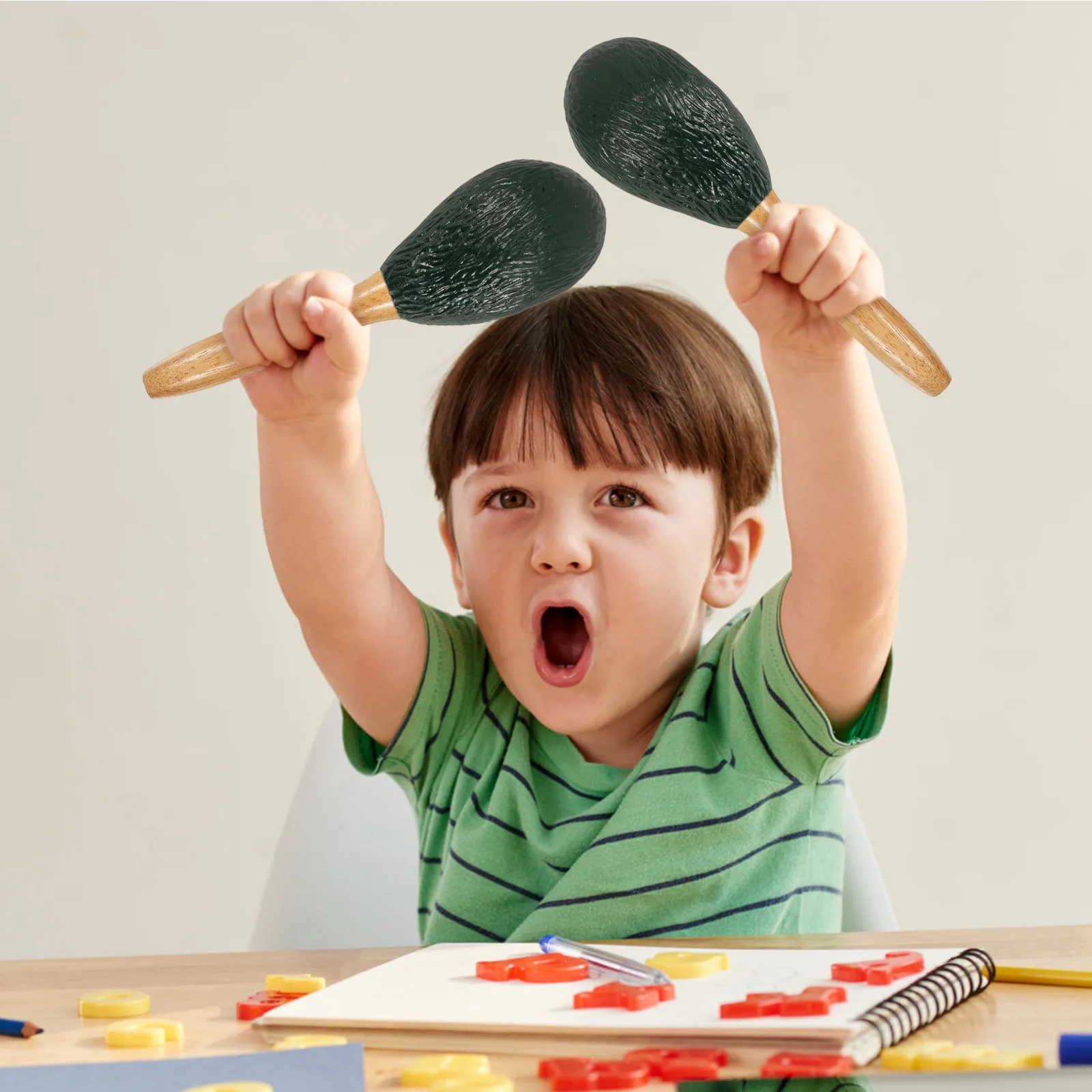 

Avocado Shaped Maracas For Kids Fruit Shaker Percussion Instrument Musical Toddler Preschool Learning Instruments
