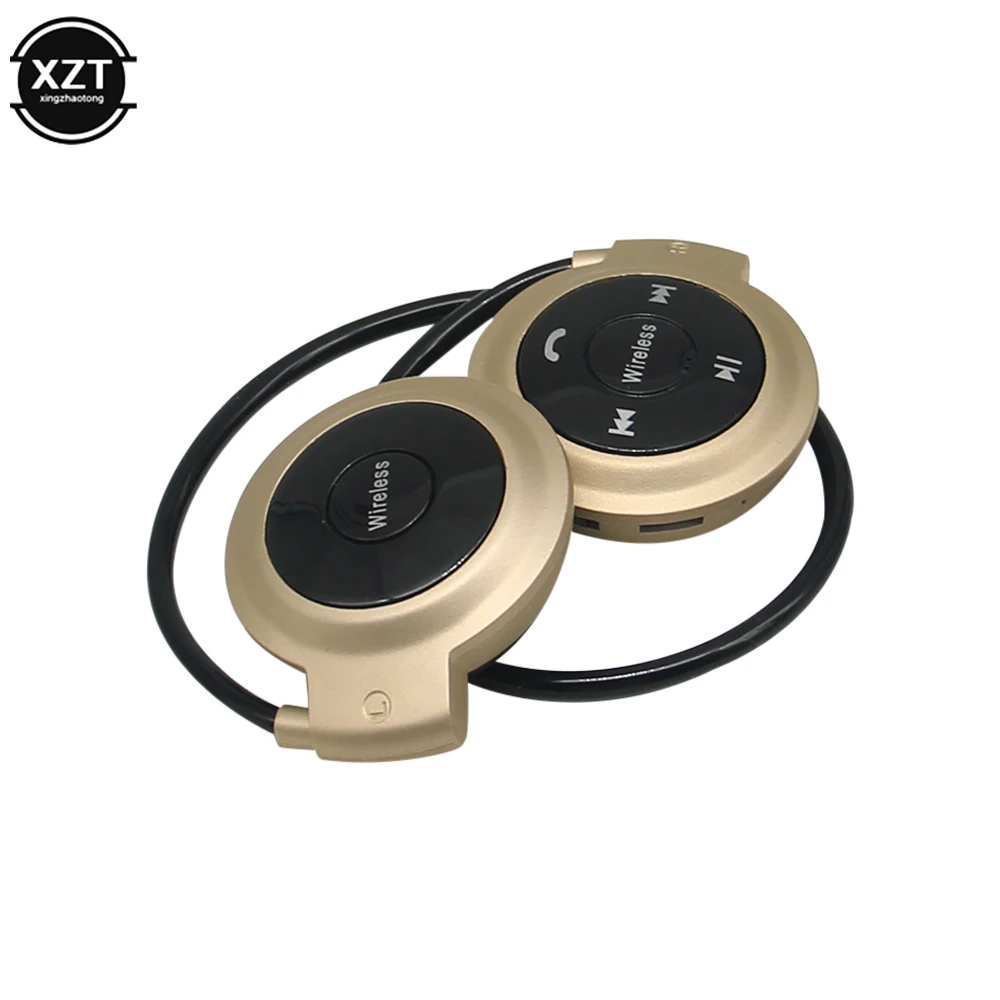 Sport Mini Wireless Bluetooth Headphones New Stereo Earphones Mp3 Music Player Headset Earpiece Micro SD Card Slot Handsfree Mic