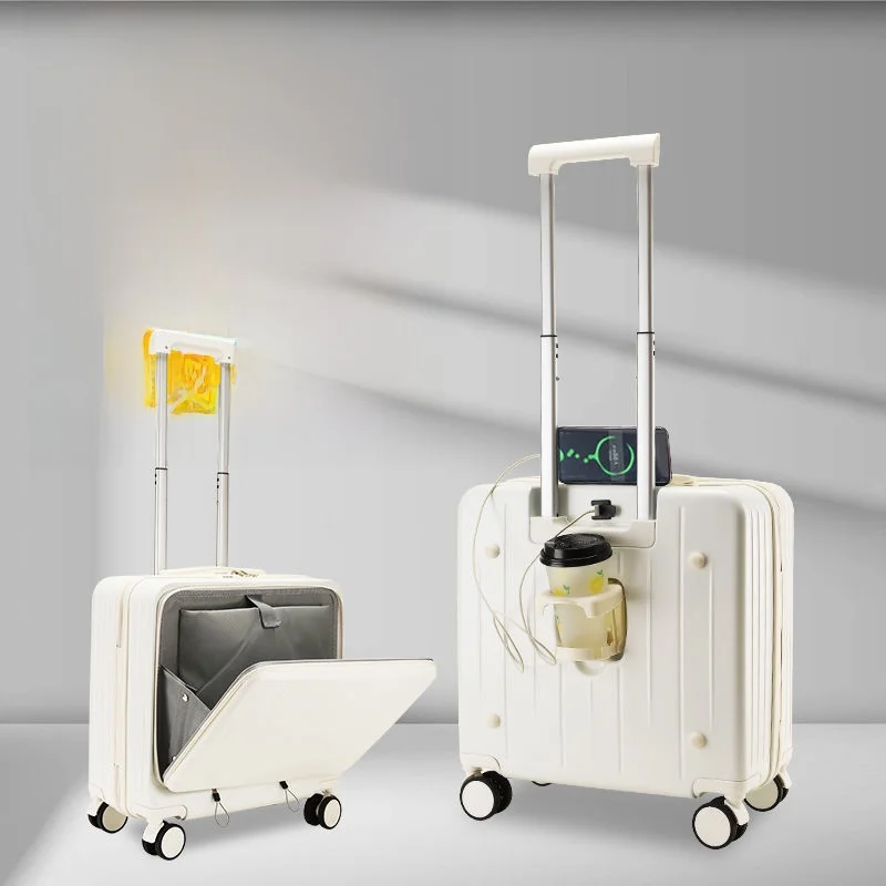 

Большой чемодан с передним отверстием, расширяемая тяга, новинка 2024, для мужчин и женщин, дорожный чемодан, посадочный ящик с паролем