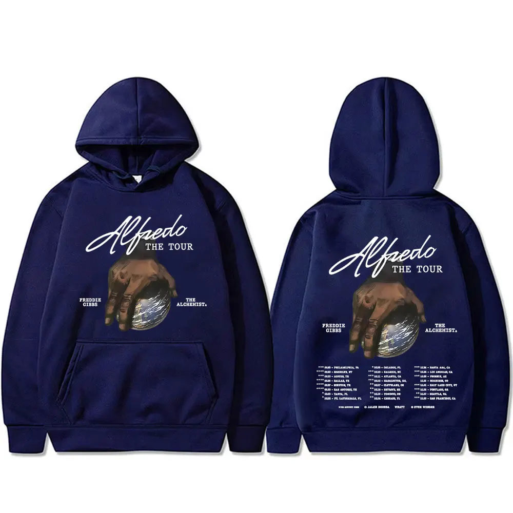 مغني الراب فريدي جيبز والخيميائي ألفريدو الجولة 2025 هوديي الرجال النساء الهيب هوب موضة المتضخم البلوز الذكور البلوز #2