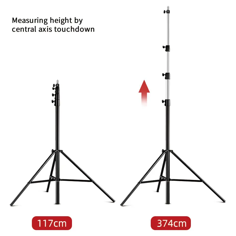 4M steel pipe light stand with 1/4 &3/8 hole Heavy-duty tripod bracket suitable for camera  lights, LED lights, lamp hold