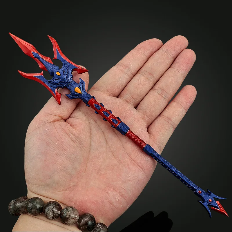 22cm/8.66in Cross Fire Game Peripheral Lu Bu Fang Tian Hua Ji Weapons Metal Craft Toy Sword Desktop Display Gift for Girl Boys