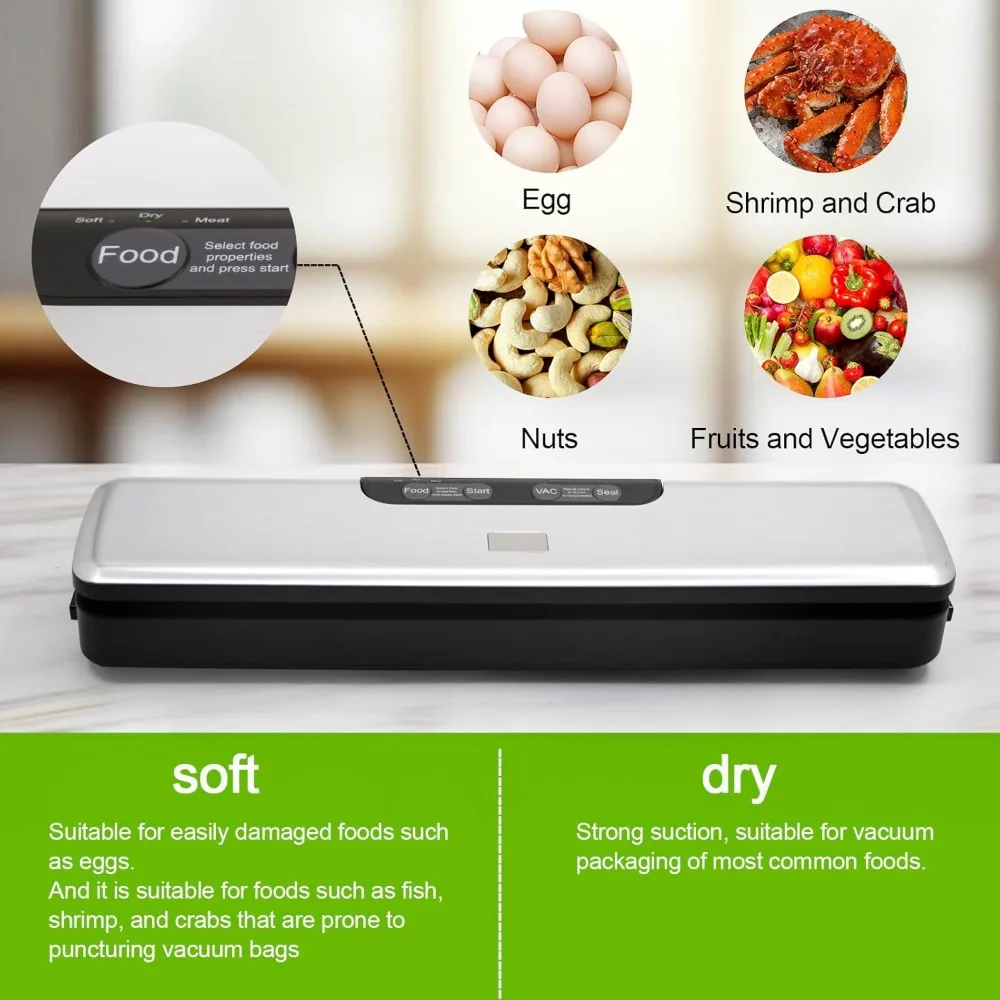 Vacuum Sealer Machine, Multi Food Storage with 5 Modes, Vacuum Food Sealers