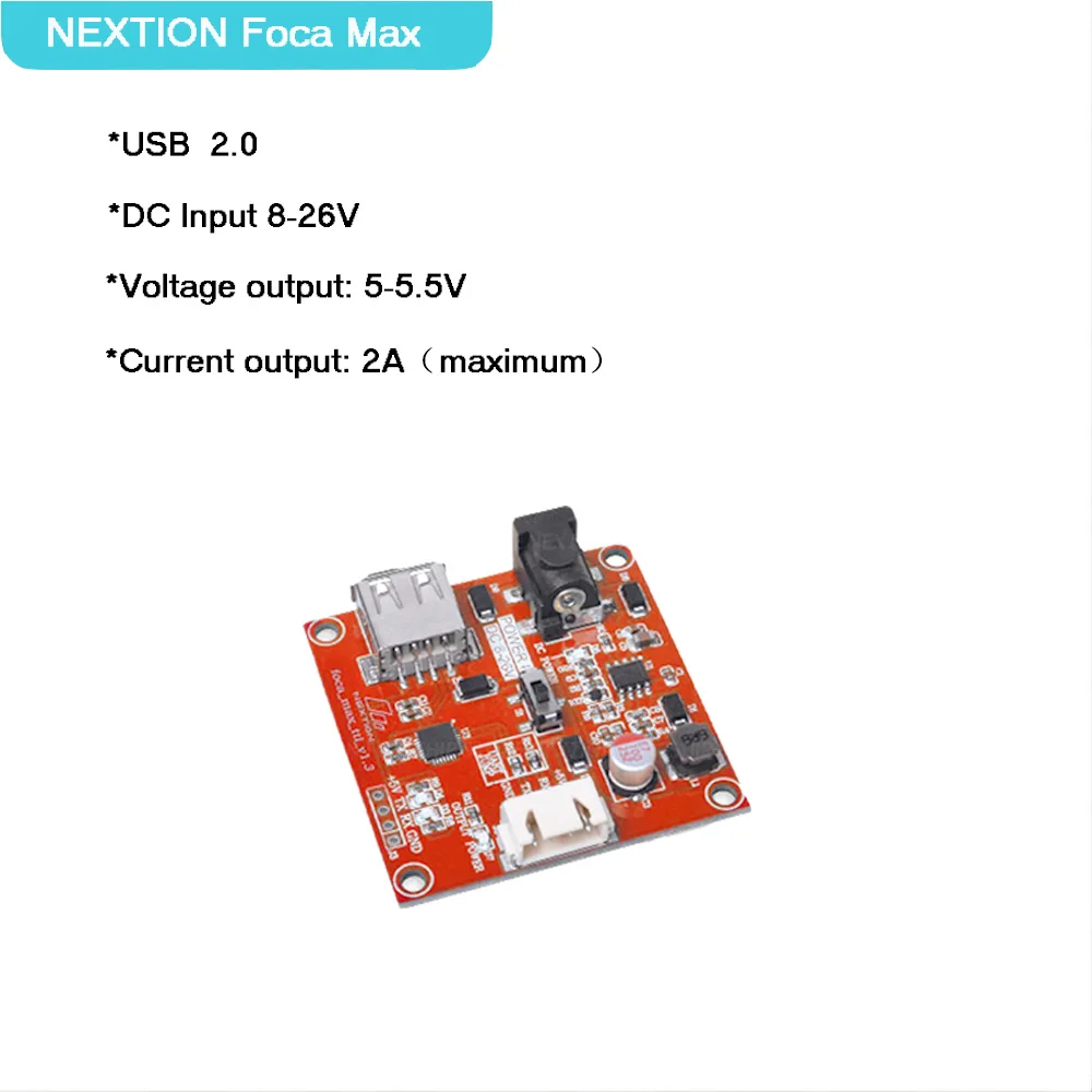 NEXTION Foca Max DIY Electronic Kit USB To TTL Serial Converter Board With 8-26V DC External Power Input and 5V2A Output