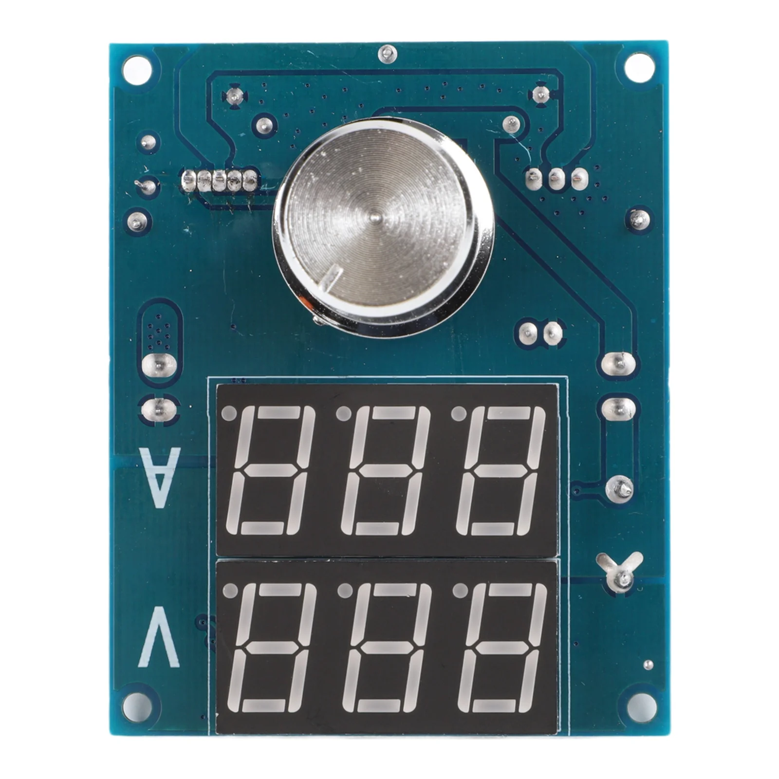Digital voltmeter ammeter regulator module with double layer fiberglass PCB and aluminum heat sink for efficient power control