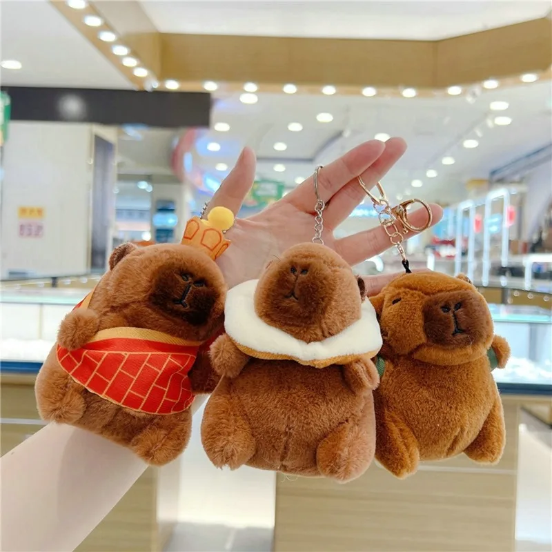 ﻿Capybara Plush Toy Keychain Capibara Anime Fluffty Toy Cute Doll Stuffed Animals Soft Plushie Toys Christmas Thanksgiving Gifts