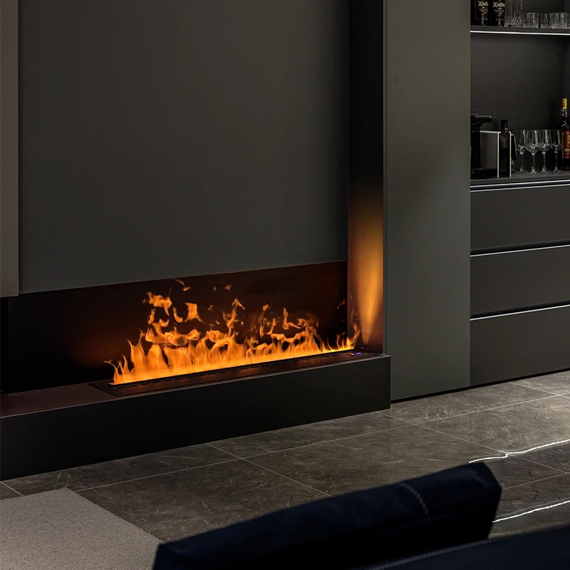 Electronic Simulation 3D Flame Atomization Fireplace For Embedded Heating, Energy-saving And Decorative Use In Households