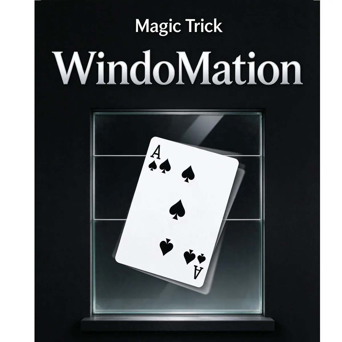 WindoMation Card Through Window Magic Trick Remote Controlled Selected Card Appearing Outside Glass Visual Close Up Stage Magic