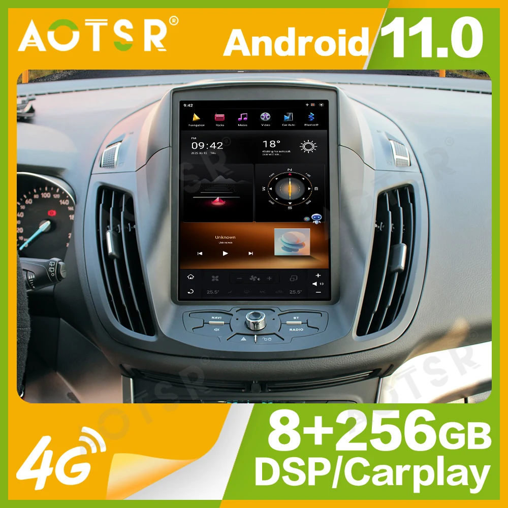 10.4'' Qualcomm 8 core For Ford Kuga 2013-2017 Car Radio Multimedia Player Android 11 Auto GPS Navi Wireless Carplay Head Unit