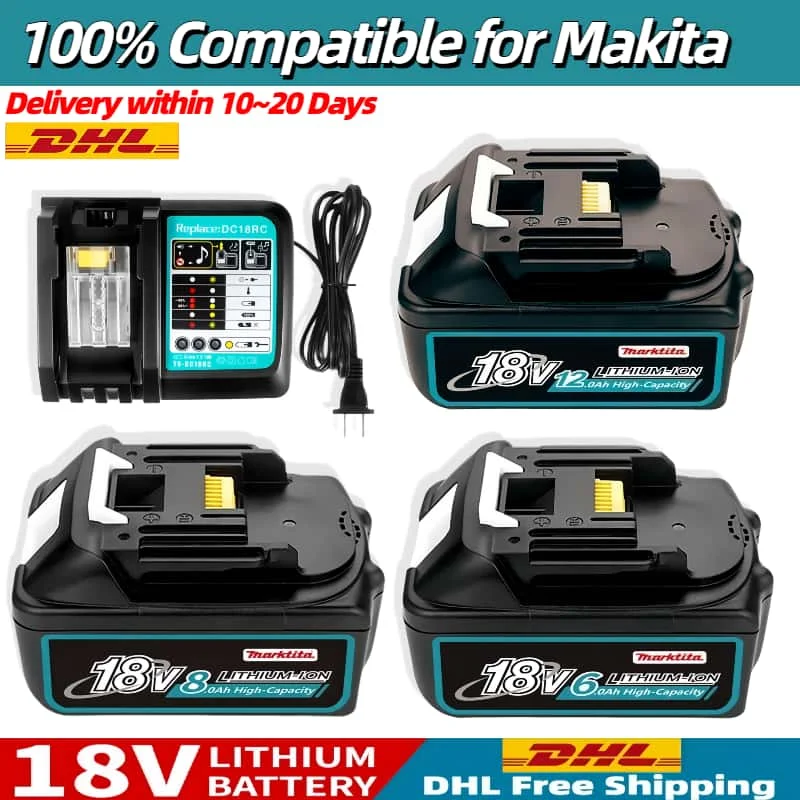 

Original for Makita DTW600 12.0Ah 18V rechargerable battery for Makita DDF487 DTD173 DTW700 DGA404 Replacement Lithium Batteries