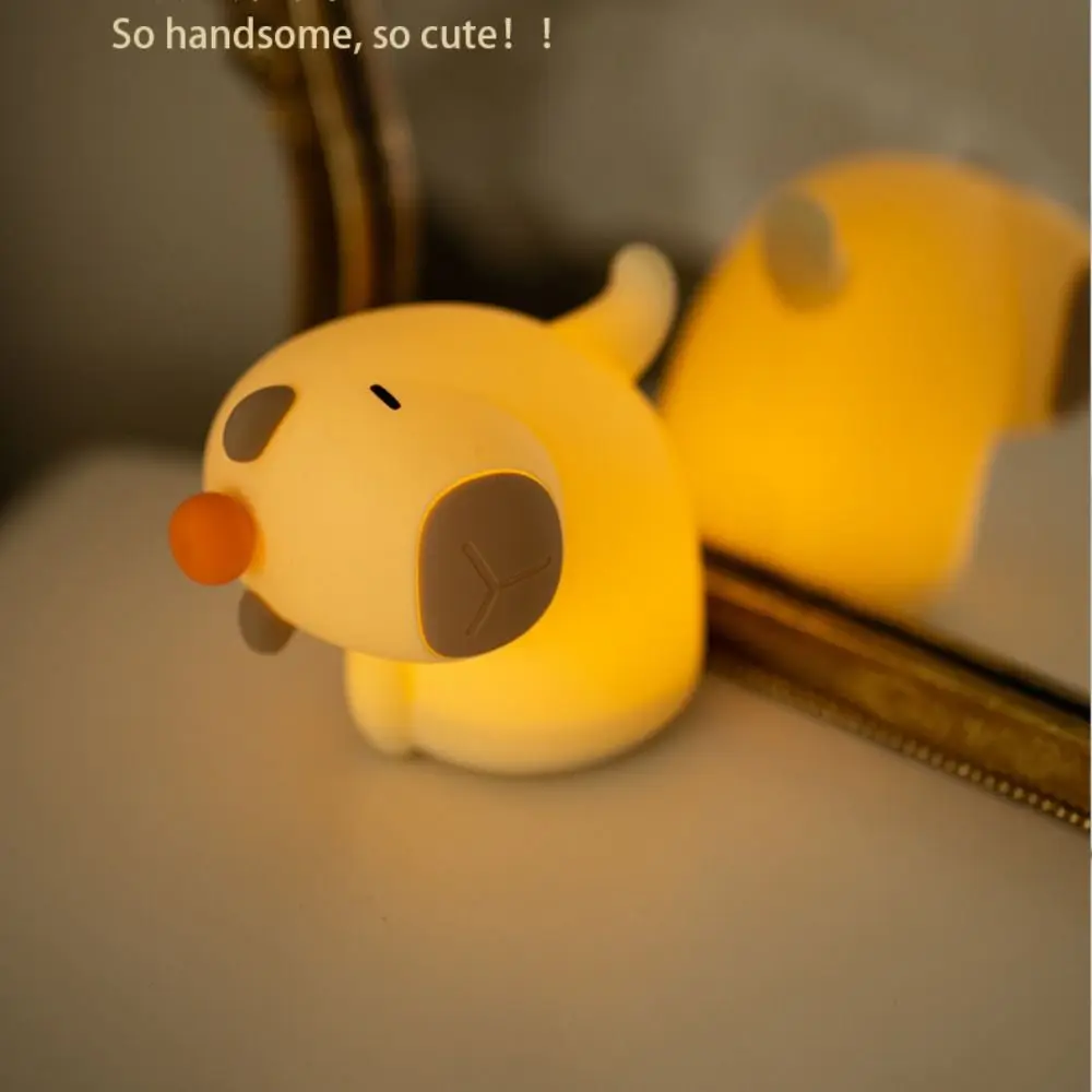 USB ricaricabile Capybara Night Light Capybara Shape Eye Protection cavia Night Light Soft Light 3D Capybara lampada in Silicone