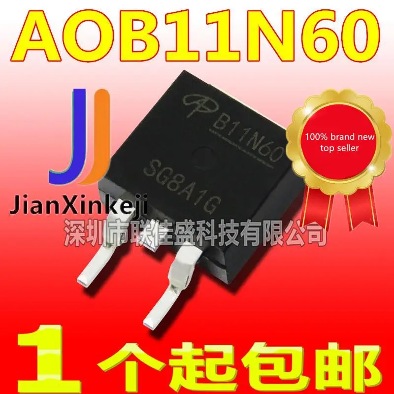 

10pcs 100% orginal new in stock AOB11N60 B11N60 11A 600V N-channel MOS pipe effect tube TO-263