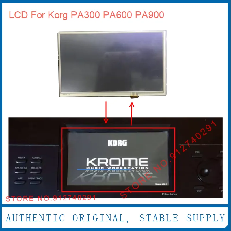 Original New A+ LCD Display Screen For Korg PA300 PA600 PA900 LCD With Touch Screen Panel For Korg PA600 PA300 PA900 LCD Monitor
