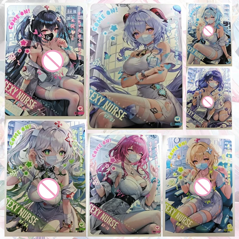 Goddess Story Mo on the flowers HP card Eula Yae Miko Ganyu Raiden Shogun Sangonomiya Kokomi boy Toy collection Birthday gifts