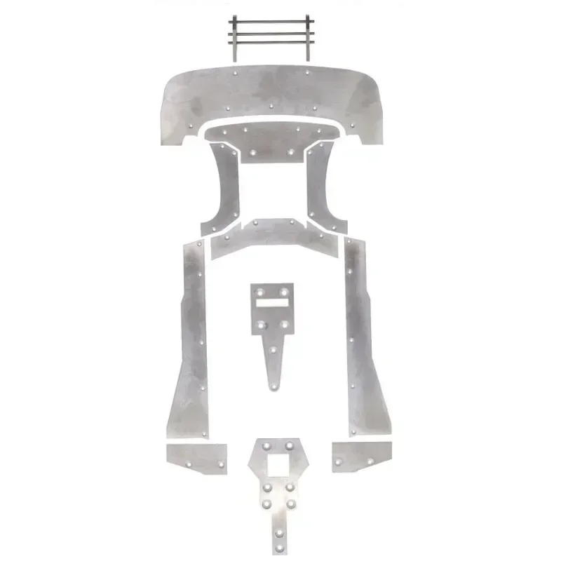 Protetor de armadura de chassi de para-choque dianteiro de aço, placa antiderrapante para arrma 1/7, infração grave, carro rc ilimitado