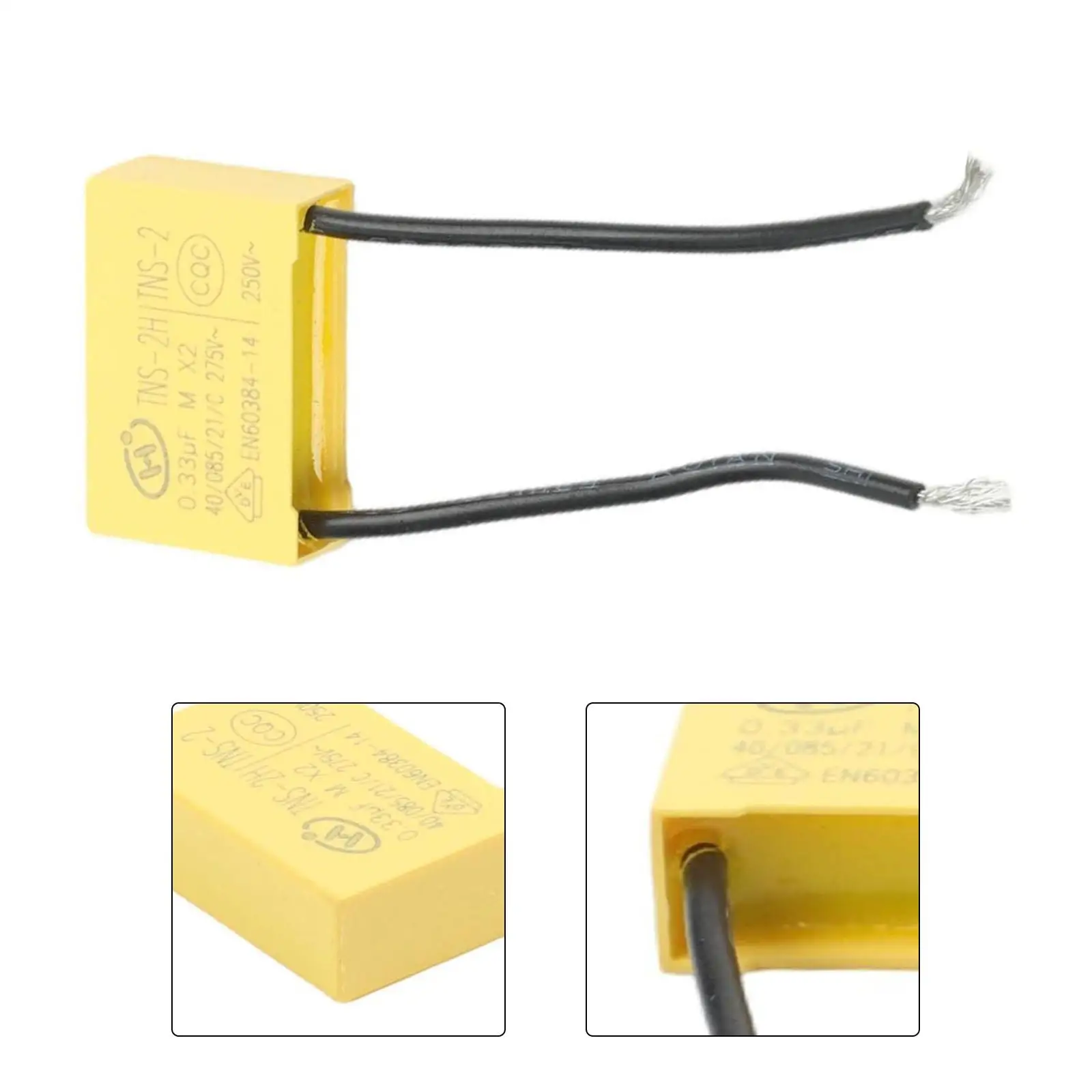1pc 0 33uF Motor Capacitor 250V 275V 0.33uF Capacitance Replacement Part For Electrical Electronic Devices Power Tool Accessory