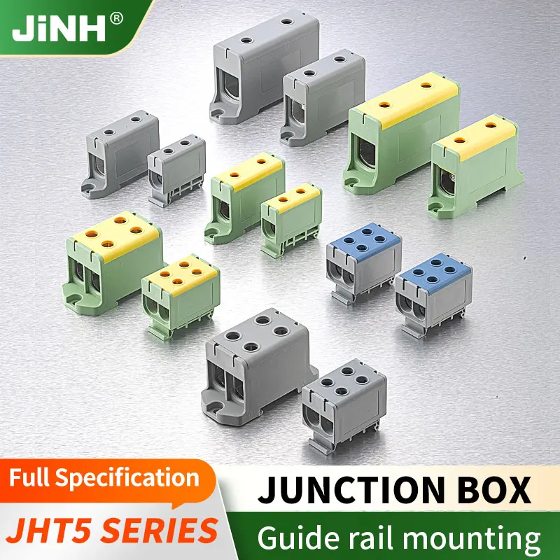 

Алюминиевый распределительный блок Монтаж на DIN-рейку JHT5 Кабельный разъем питания 16/35 мм2 Клеммная колодка