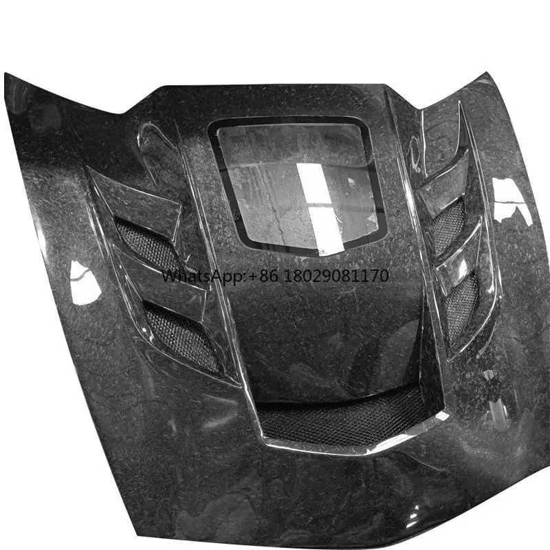 Cubierta de capó de fibra de carbono forjado transparente, C6, C7, Corvette, Chevrolet