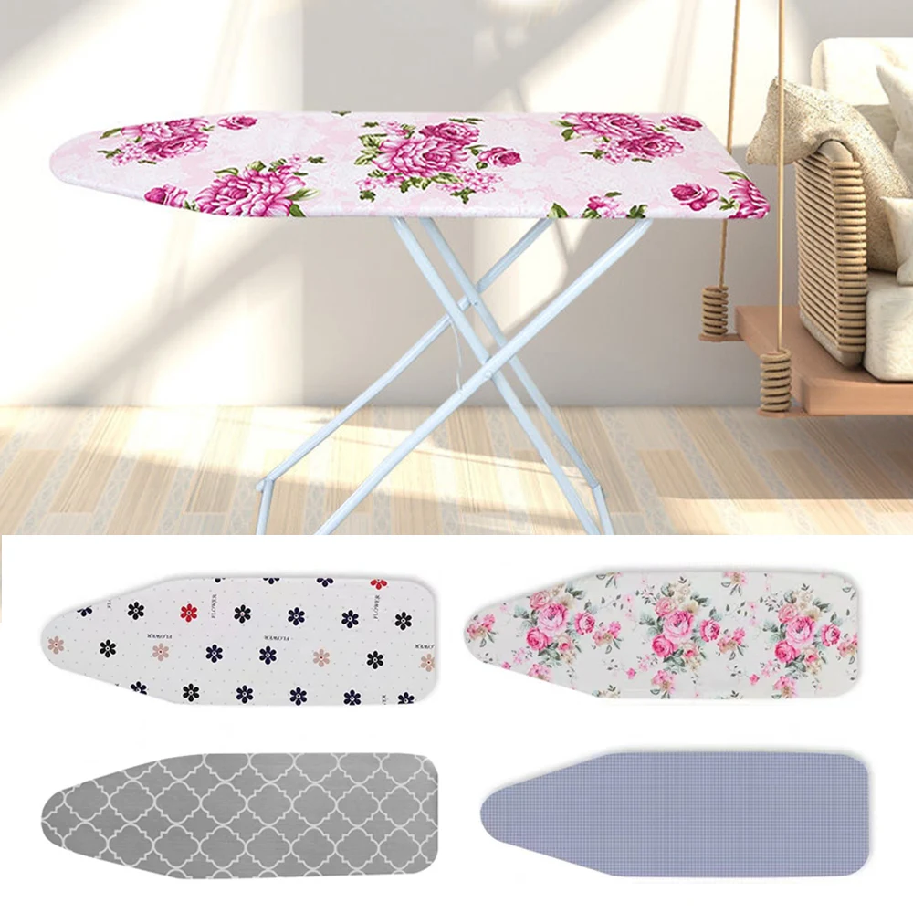 

90x30cm Floral Ironing Board Cover Scorch Resistant Extra Thick Cotton Iron Cover With Padding Heat Reflective Heavy Duty Pads