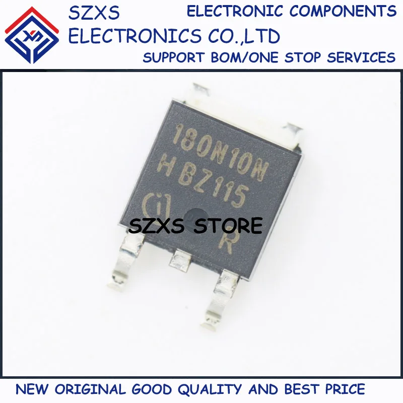 

New Original 10Pcs IPD180N10N3G 180N10N TO-252 100V 43A SMD MOSFET Field-effect Transistor In Stock Good Quality